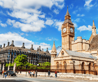 Portcullis House and the Palace of Westminster