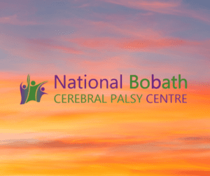 The Bobath Centre Logo against a sunset backdrop