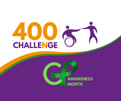 The 400 Challenge Logo for CP Awareness Month